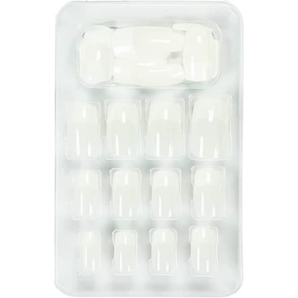 Falska naglar - Glam’Up Paris - XL Square Shape - N°3 - French Manicure White