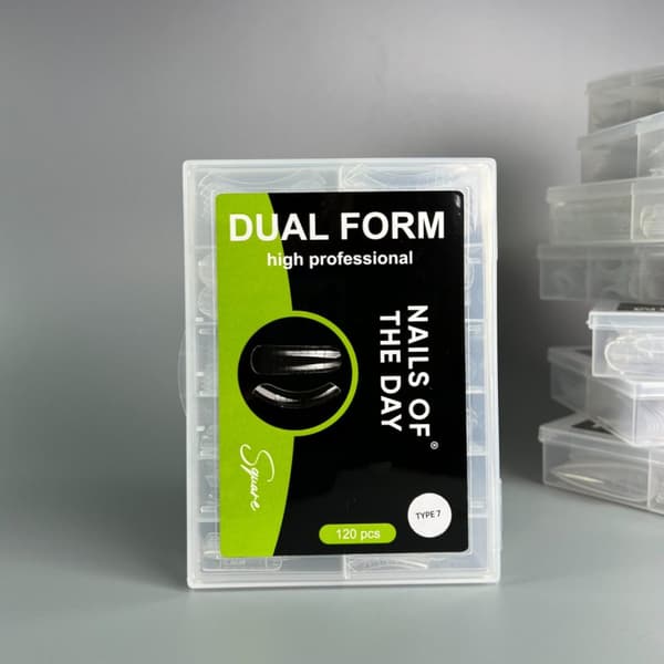 NAILSOFTHEDAY Dual Form Square (Typ 7) - fyrkantig form för medellånga nedåtväxande naglar, 120 st