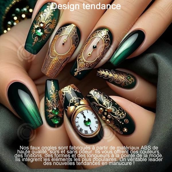 INN False Nails 24PCS Art Tips Press On Handmade Nails in Real Photos Wearing Nails Jewelry for F