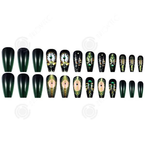 INN False Nails 24PCS Art Tips Press On Handmade Nails in Real Photos Wearing Nails Jewelry for F
