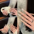 Miniatyrbild 4 av 4: INN False Nails M 10st French Shiny Press on Nails Stick-on Bär nagelsmycken och diamantnaglar rent handgjorda