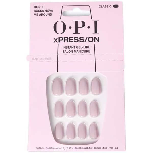 Återanvändbara gel-effekt konstnaglar - OPI - Don't Bossa Nova Me Around - Beige - xPRESS-ON