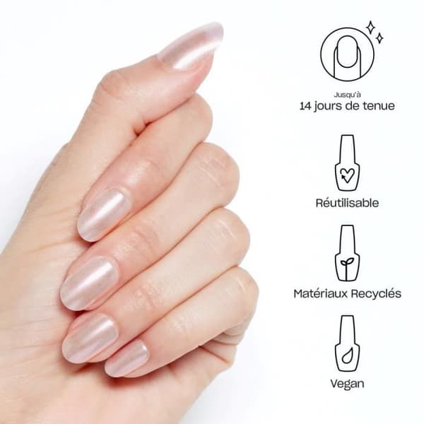 Återanvändbara gel-effekt konstnaglar - OPI - Throw Me a Kiss - Beige - xPRESS-ON