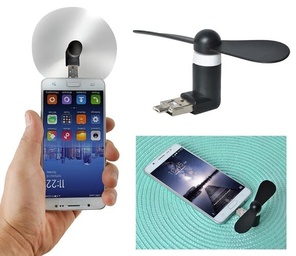 Tuuletin Micro-USB - Liitä puhelimeen