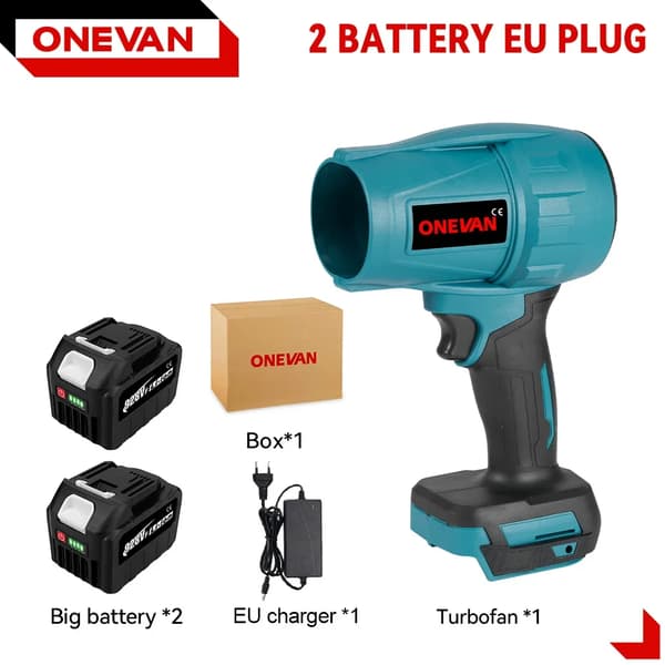 Elektrisk børsteløs turbojetblæser, 2000W effekt, 200M/S maksimal vindhastighed,2 928VF Batteri Sæt