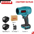 Miniatyrbillede 2 af 2: Elektrisk børsteløs turbojetblæser, 2000W effekt, 200M/S maksimal vindhastighed,2 928VF Batteri Sæt