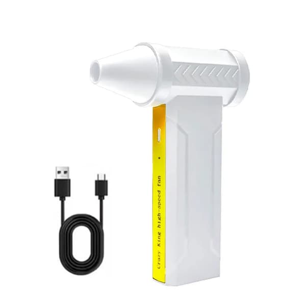Turbo Jet Fläkt, Batteridriven, Hög Hastighet Luftblåsare, Kompakt Design,Vit