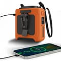 Miniatyrbild 2 av 2: Bärbar midjevifta, 10000mAh batteri, 5 hastigheter, inbyggd ficklampa,Orange