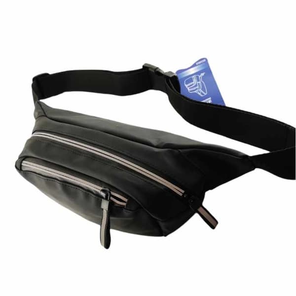 Waist Bag - 2 Compartments Black