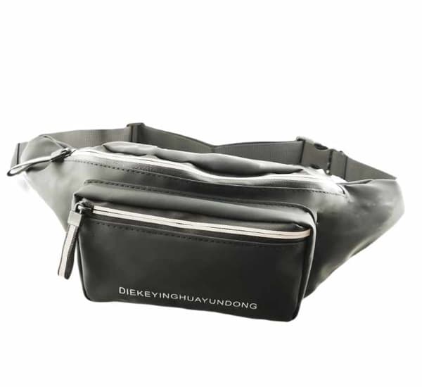 Waist Bag - 3 rum Sort Letvægt