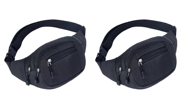 INF Taljetaske med flere rum Sort 2-pack