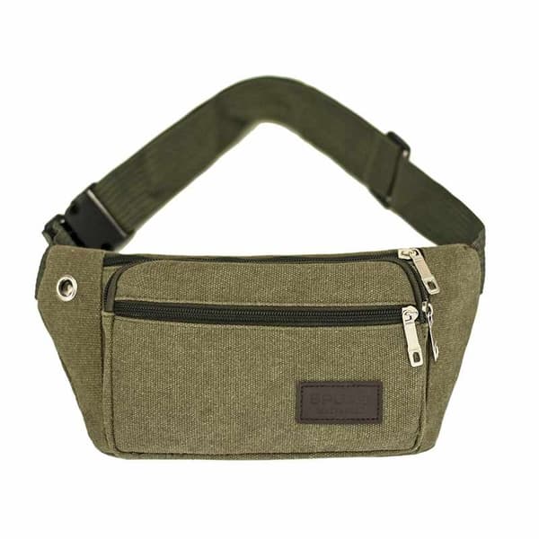 Taljetaske - 3 rum Canvas stof Flere farver
