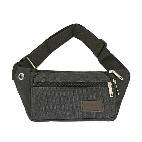 Taljetaske - 3 rum Canvas stof Flere farver