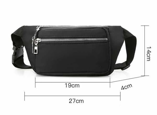 Taljetaske i nylon - 3 rum
