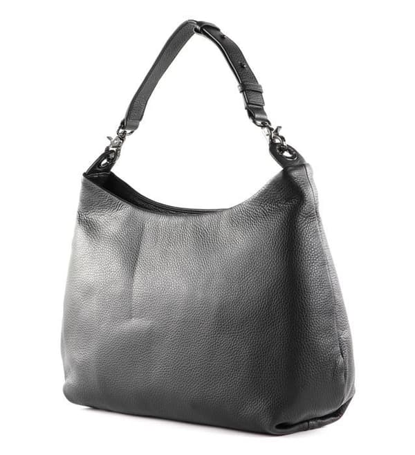 Axelväska - MANDARINA DUCK - Mellow Leather - Kalvskinn - Svart - 36x32x13 cm