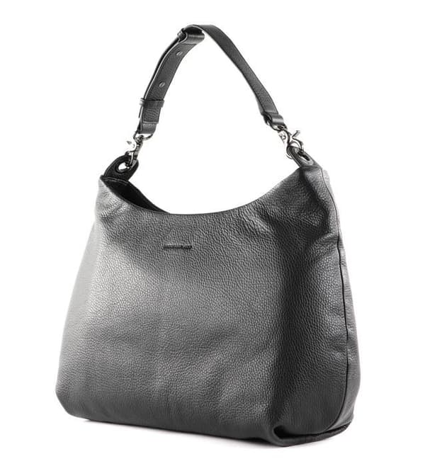 Axelväska - MANDARINA DUCK - Mellow Leather - Kalvskinn - Svart - 36x32x13 cm
