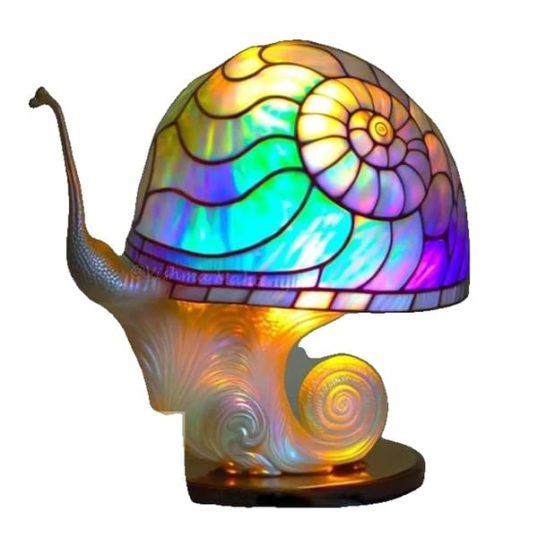 Plettet Svampe Bordlampe, Vintage Plante Blomst Serie, Farverig Soveværelse Natbords Atmosfære H