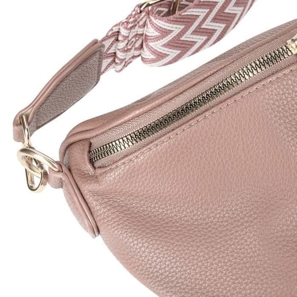Bältesväska - Gallanteri - Rosa geometriskt mönster - Justerbar axelrem - Dragkedja