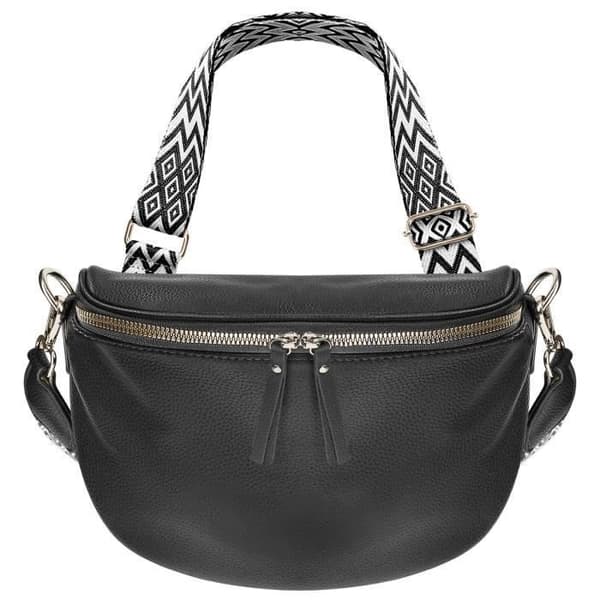 Geometriskt mönster Crossbody bältesväska - Gallantry - Svart