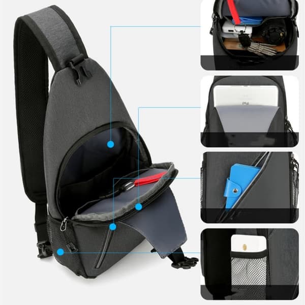 INF Multifunktionel Crossbody-skuldertaske til mænd