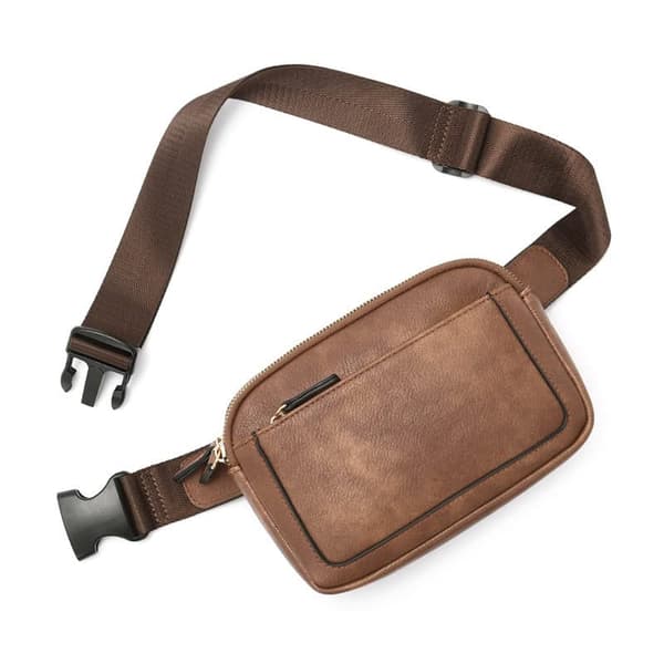 INF Kvinders justerbar skulderrem Crossbody brysttaske Brun