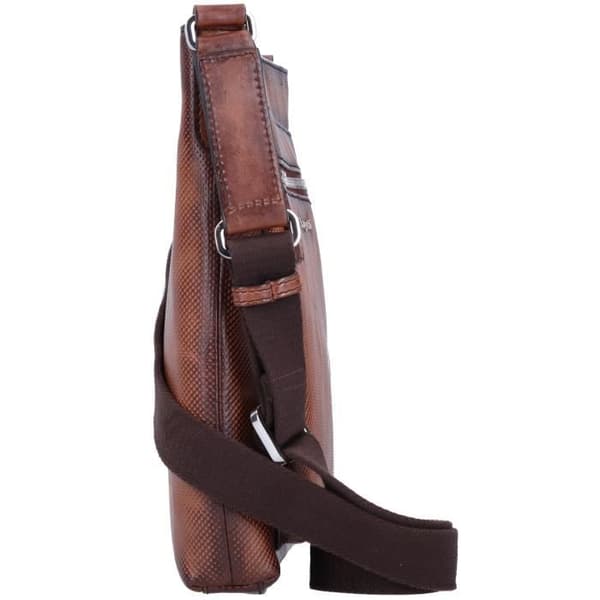 Sac bandoulière Bugatti Perfo - Brun - Cuir - Homme - 27cm x 7cm x 29.5cm