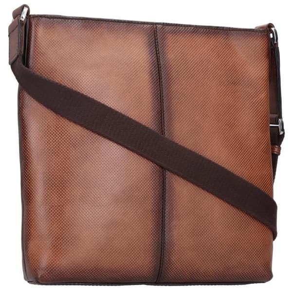 Sac bandoulière Bugatti Perfo - Brun - Cuir - Homme - 27cm x 7cm x 29.5cm