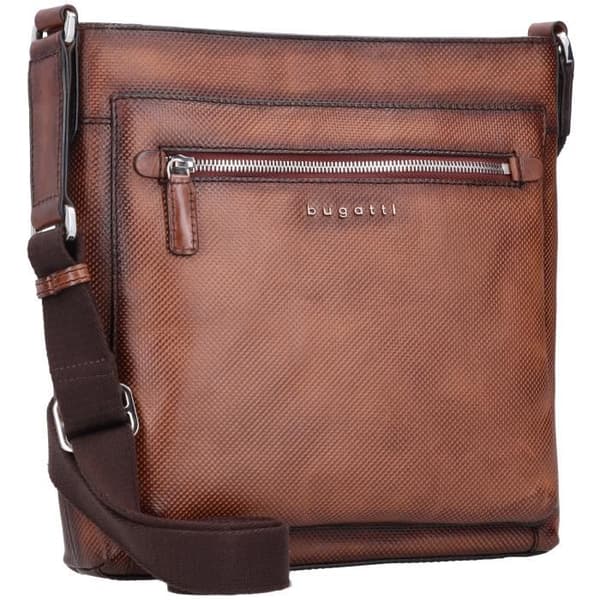 Sac bandoulière Bugatti Perfo - Brun - Cuir - Homme - 27cm x 7cm x 29.5cm