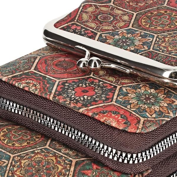 Sacoche - AVIZAR - Hexagonal Mönster - Kork - Multicolor - Trippel Ficka
