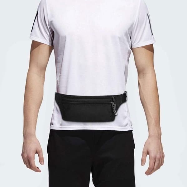 Resebälte Fanny Pack med säkerhetspåse för kvinnor eller män för pengar, pass - svart