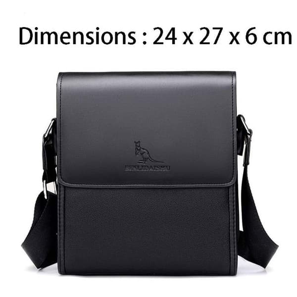 Axelväska - Herr axelväska i läder Business Bag - Svart