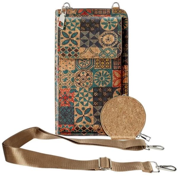 Sacoche - AVIZAR - Motif Keramik - Kork - 3 Magnetfickor - Ekologiskt ansvarig