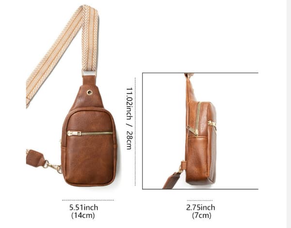 INF Bærbar liten crossbody-veske for kvinner