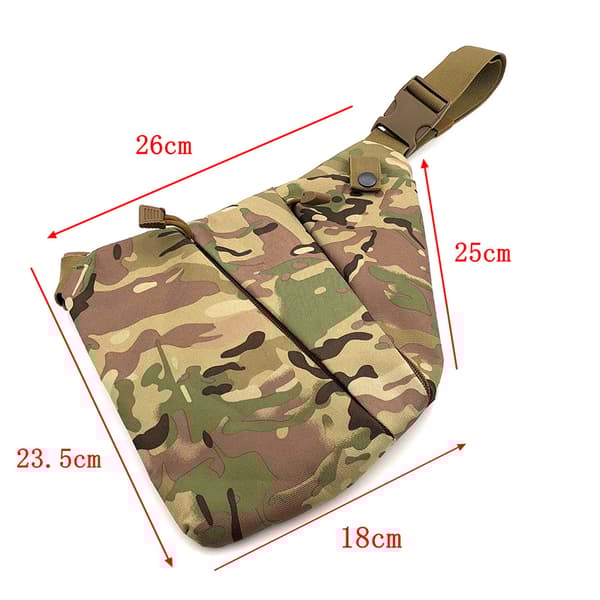INF Taktisk brystaske, Slingtaske Crossbody Skuldertaske til mænd Right hand