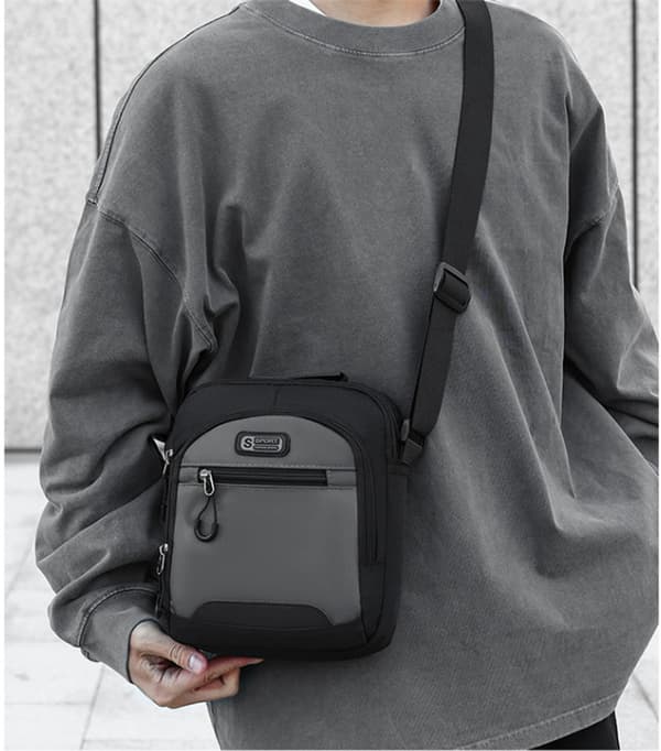 INF Herreveske, Oxford Crossbody Skulderveske for Telefon og Lommebok