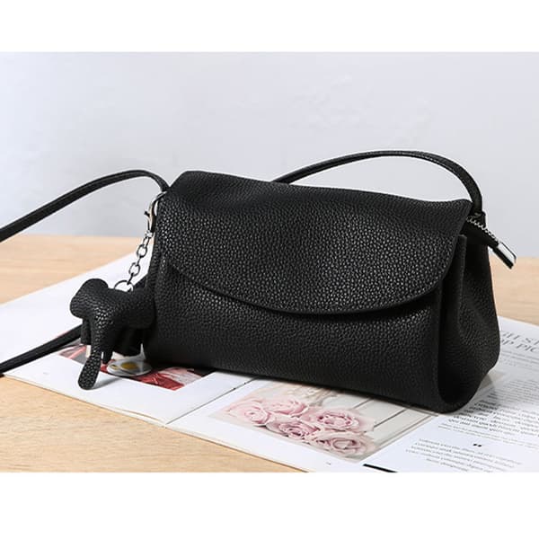 INF Crossbody-taske i ægte læder til kvinder, lille skuldertaske