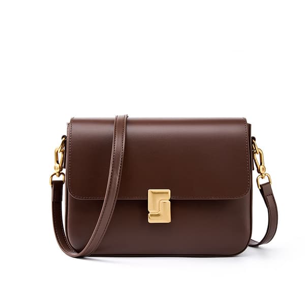 INF Crossbody-taske i ægte læder til kvinder, lille skuldertaske