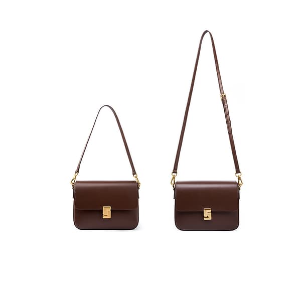 INF Crossbody-taske i ægte læder til kvinder, lille skuldertaske