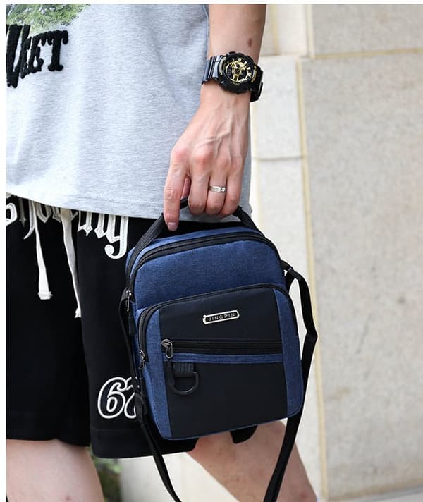 INF Oxford crossbody-veske til menn, vanntett slingveske for reise