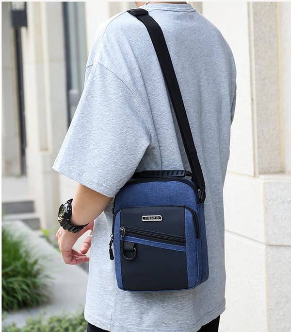 INF Oxford crossbody-veske til menn, vanntett slingveske for reise
