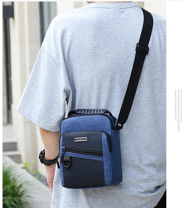 INF Oxford crossbody-veske til menn, vanntett slingveske for reise