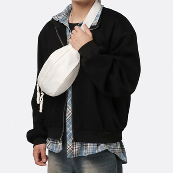 INF Nylon Slingveske | Multifunksjonell Skulderveske | Hvit
