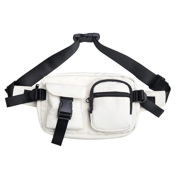 INF Hvit mageveske - Stilig og praktisk crossbody-veske