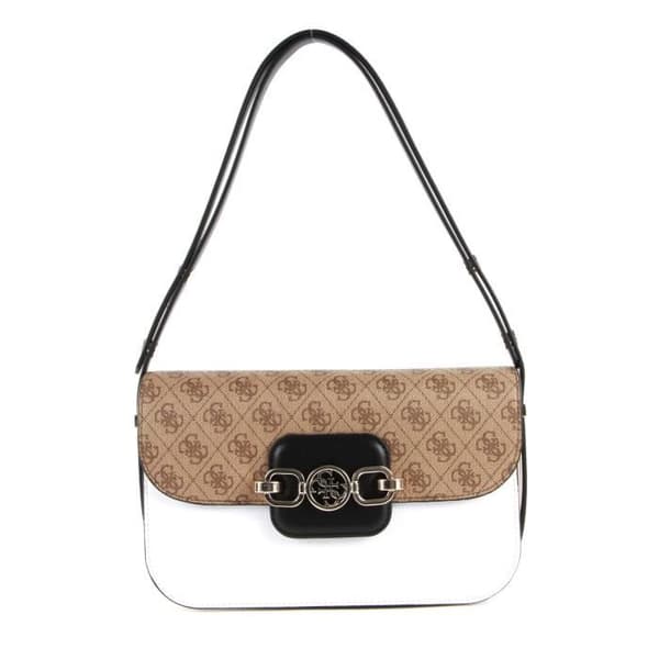 GUESS Hensely Konvertibel Axelväska Latte Multi [115616]