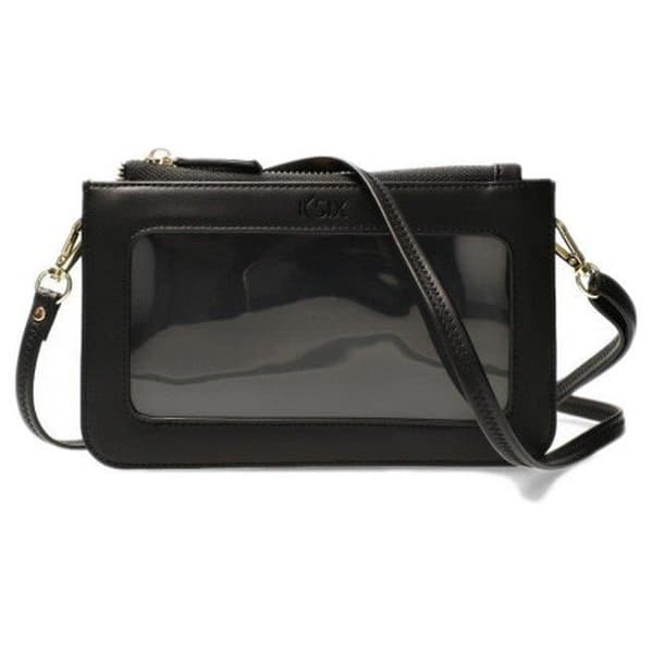Horisontell väska - KSIX - Svart-Beige - Smartphonefack - Justerbar rem - 20x13 cm