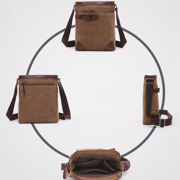 INF Crossbody-taske i lærred til kvinder, afslappet skuldertaske