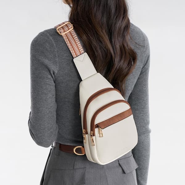 INF Tyylikäs värilohkoinen crossbody-laukku naisille