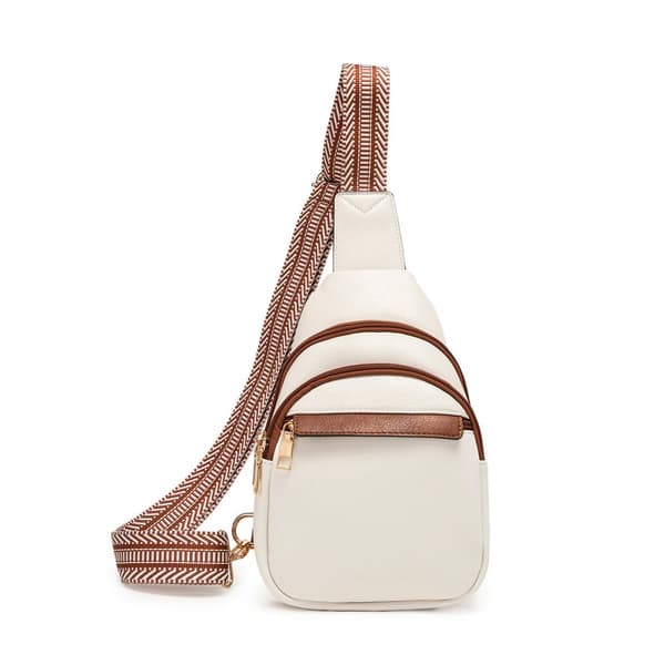 INF Tyylikäs värilohkoinen crossbody-laukku naisille