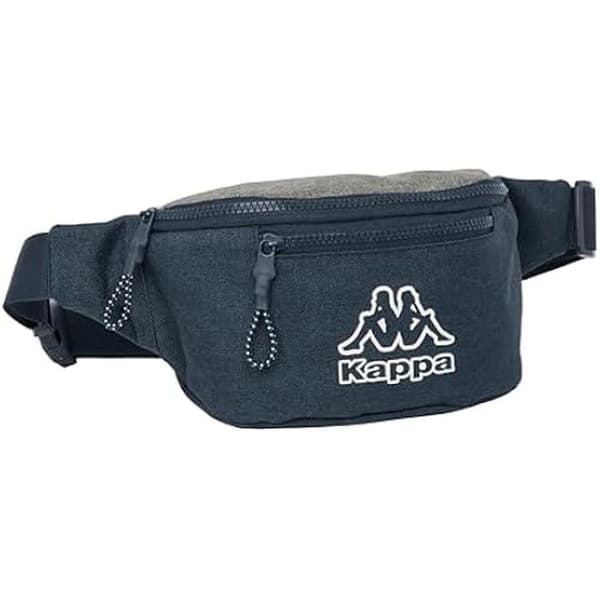Safta Kappa Dark Navy bältesväska med yttre ficka, idealisk för ungdomar och barn i olika åldrar, bekväm och mångsidig,