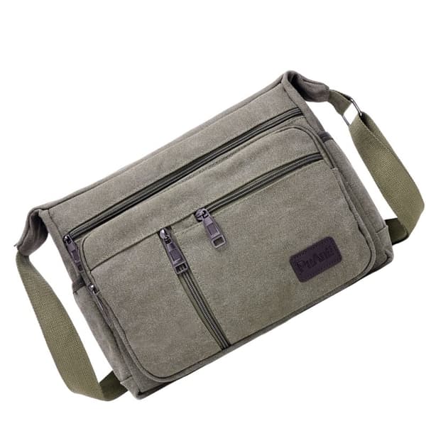 INF Herre Crossbody-taske i kanvas - Stilfuld og praktisk skuldertaske